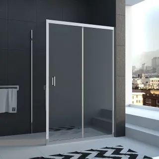 Душевой уголок Veconi Rovigo RV-040, 1100х700х1850, хром, стекло прозрачное