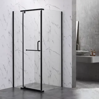 Душевой уголок Veconi Rovigo RV-18B, 1200х800х2000, черный, стекло прозрачное
