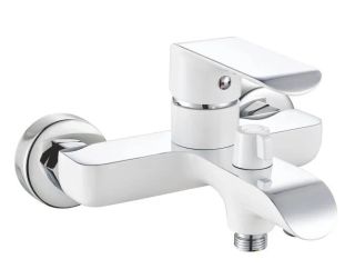 Смеситель для ванны Rose R2102F белый/хром