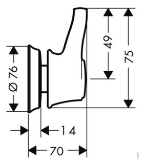 Запорный вентиль Hansgrohe 15961000  хром