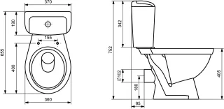 Унитаз-компакт напольный Santek 1WH302376 белый