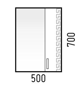 Зеркало-шкаф Corozo Олимп SD-00000695 50см белый