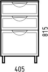 Комод Corozo Монро Z3 40см белый SD-00000780