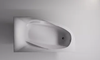 Ванна из искусственного камня Astra-Form Селена 01010040 правая 170x100 см белый глянец