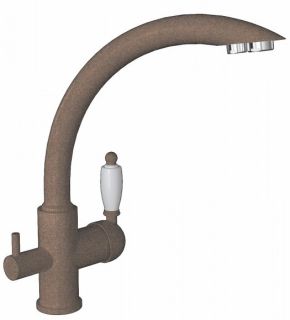 Смеситель для кухни Florentina Шале с подключением под фильтр коричневый