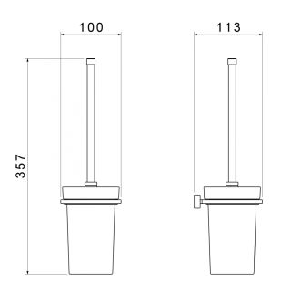Ёрш для туалета Timo Torne 43061/17 золото матовое