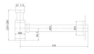 Сифон для раковины ABBER AF0030RG розовое золото