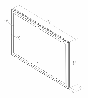 Зеркало с подсветкой Misty Стайл V2 120см