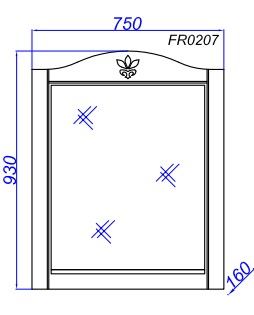 Зеркало Aqwella Франческа FR0207