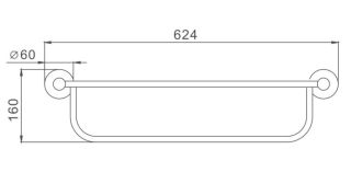 Полка для полотенец Haiba HB8324 сталь