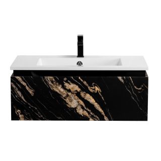 База под раковину Cezares подвесная с одним выкатным ящиком, Черный Фьюжн, 796x476x300, SLIDER-800-1C-SO-NF-P