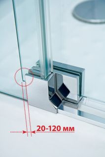 Душевой уголок CEZARES SLIDER-AH-2-80/90-90/100-GRIGIO-NERO