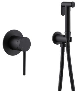 Гигиенический душ ABBER Emotion AF8825B со смесителем чёрный матовый