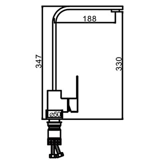 Смеситель для кухни Frap F41899-5 Сатин