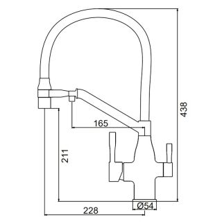 Смеситель для кухни Frap F4397 Хром черный