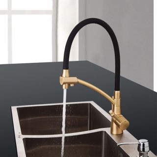 Смеситель для кухни Gappo G4398-1 с гибким изливом бронза