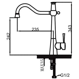 Смеситель для кухни Gappo G4398-12 с фильтром под питьевую воду хром