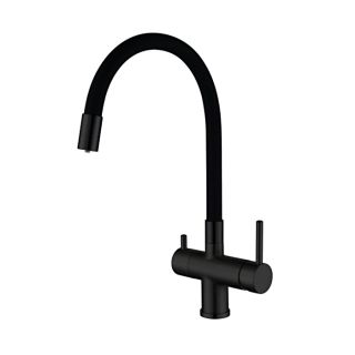 Смеситель для кухни Gappo G4398-36 под фильтр с гибким изливом чёрный
