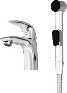 Смеситель для раковины Damixa Eclipse 310300001 с гигиеническим душем, хром