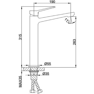 Смеситель для раковины Frap F1062-2 черный