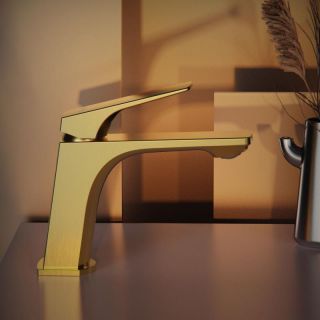 Смеситель для раковины Frap F1087-3 Золотой сатин