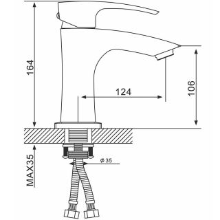 Смеситель для раковины Gappo G1007-13 золото