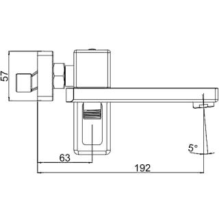 Смеситель для ванны Gappo G3217-9 оружейная сталь