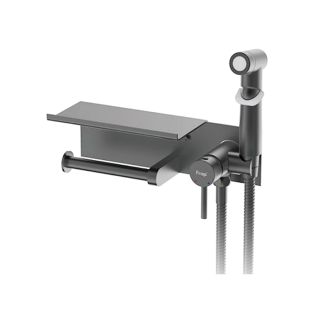 Гигиенический душ со смесителем Frap F2075-19 графит