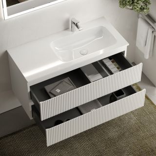 Подвесная тумба под раковину Sancos Snob R SNR100RW правая 100см Bianco