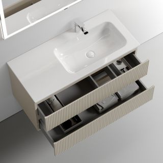 Подвесная тумба под раковину Sancos Snob T SNT100RCE правая 100см Beige Soft