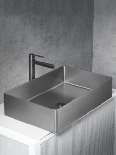 Раковина AltroBagno Solido 001022 MtGr из нержавеющей стали сталь оружейная