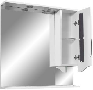 Зеркало-шкаф с подсветкой Stella Polar Сильва 80см белый SP-00000206
