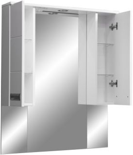 Зеркало-шкаф с подсветкой Stella Polar Фиора 90см белый SP-00000211