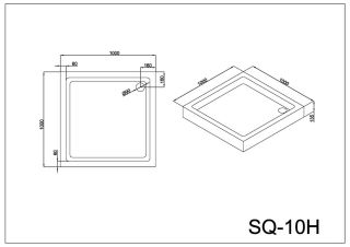 Поддон для душа Black & White Stellar Wind Easy Plumb 10HS000