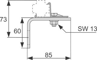 Tece Одинарное крепление TECEprofil 9030002