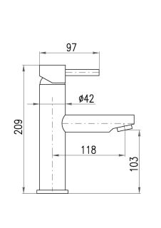 Смеситель для раковины Rav Slezak Seina SE928.5CMAT черный