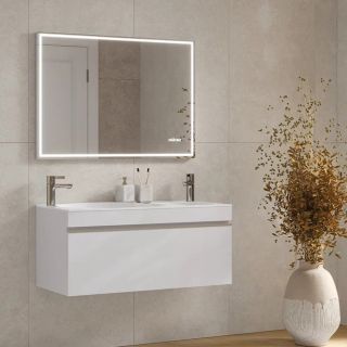 Тумба под раковину подвесная Velvex Otto tp.OTO.OTT.100.1Y белый глянец, 100 см