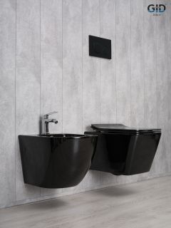 Унитаз подвесной Gid Tr2144BL 62224Y черная глянцевая 52x36x33.5
