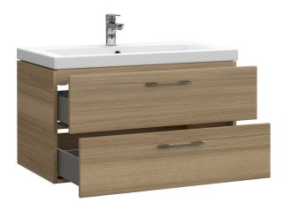 Тумба под раковину Cersanit LARA 64138 80 см под столешницу орех