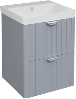 Тумба с раковиной STWORKI Ларвик 50 серая матовая   Раковина STWORKI Ларвик 50 11050-KL
