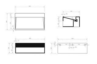 Подвесная тумба с раковиной ABBER Stein AS2645-0.8 80см белый матовый