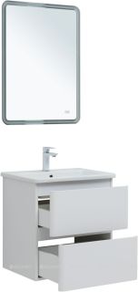 Тумба под раковину Aquanet Эмбер 330465 60 см белый матовый