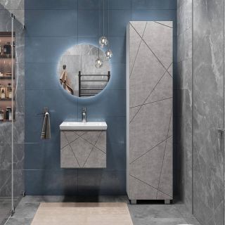 Тумба под раковину подвесная Vigo Geometry 032 50 см бетон