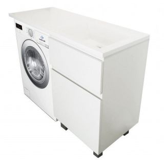 Напольная тумба с раковиной Эстет Dallas Luxe ФР-00009664 П 105см два ящика белый