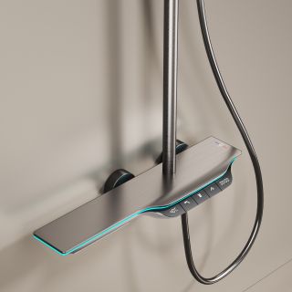 Душевая стойка Black&White Universe 7023MG оружейная сталь