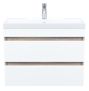 Подвесная тумба IDDIS Zodiac ZOD8AB0i95K с ящиками 80см белый/под дерево