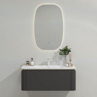 Тумба с раковиной Black&White Universe 9351200 120 см серый