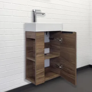 Тумба с раковиной Comforty Матэ 00-00015325 40 см Дуб темно-коричневый