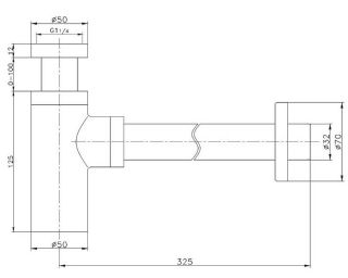 Сифон для раковины Raglo R600.20.03 золотой сатин