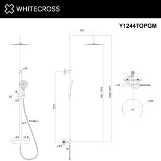 Душевая стойка WHITECROSS Y Y1244TOPNIB брашированный никель
